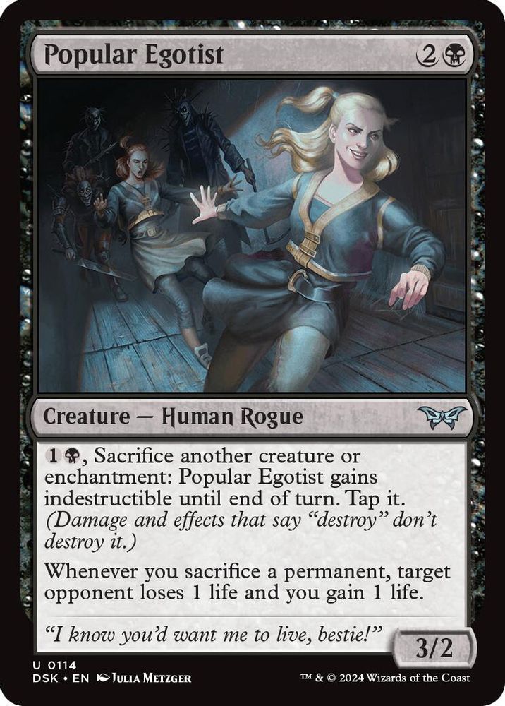 Popular Egotist · 114 · Duskmourn: House of Horror · Non-foil
