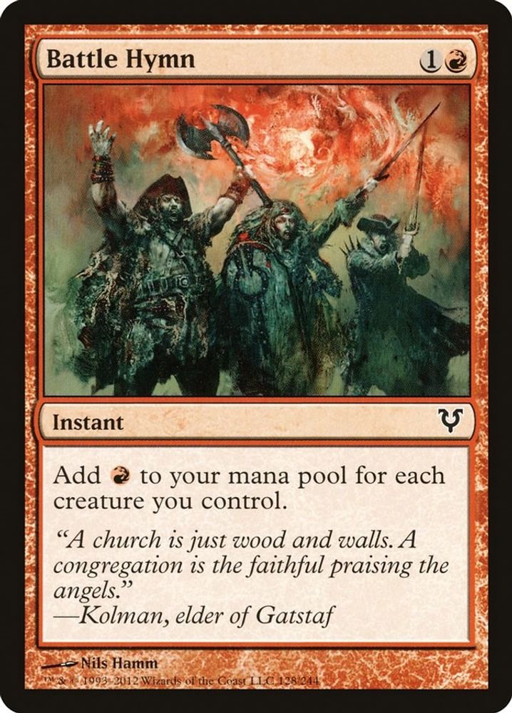 Battle Hymn · 128 · Avacyn Restored · Non-foil