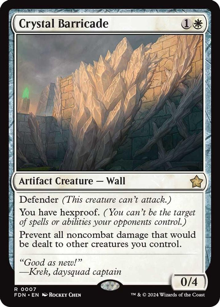 Crystal Barricade · 7 · Foundations · Non-foil