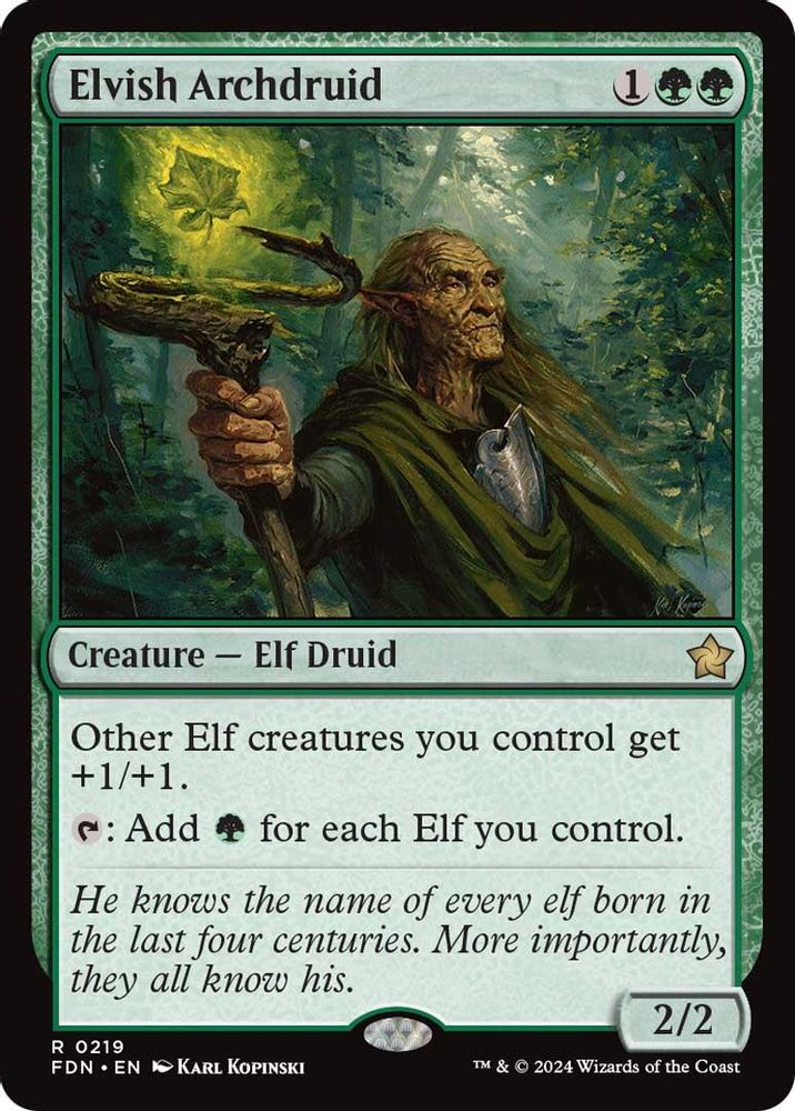 Elvish Archdruid · 219 · Foundations · Non-foil