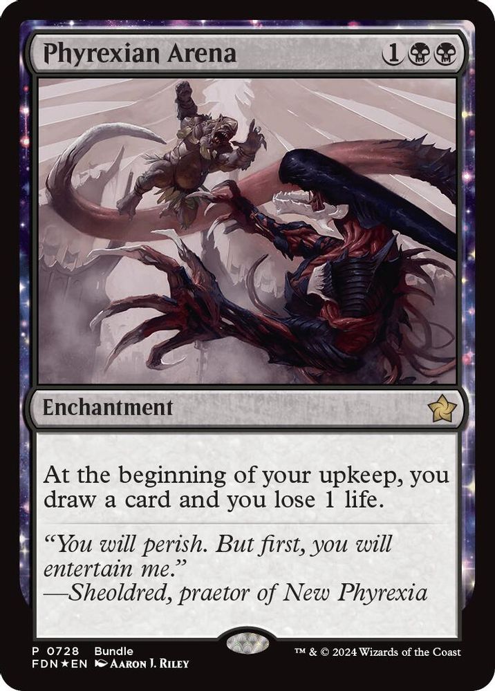 Phyrexian Arena (FDN Bundle) · 728 · Unique and Miscellaneous Promos · Foil