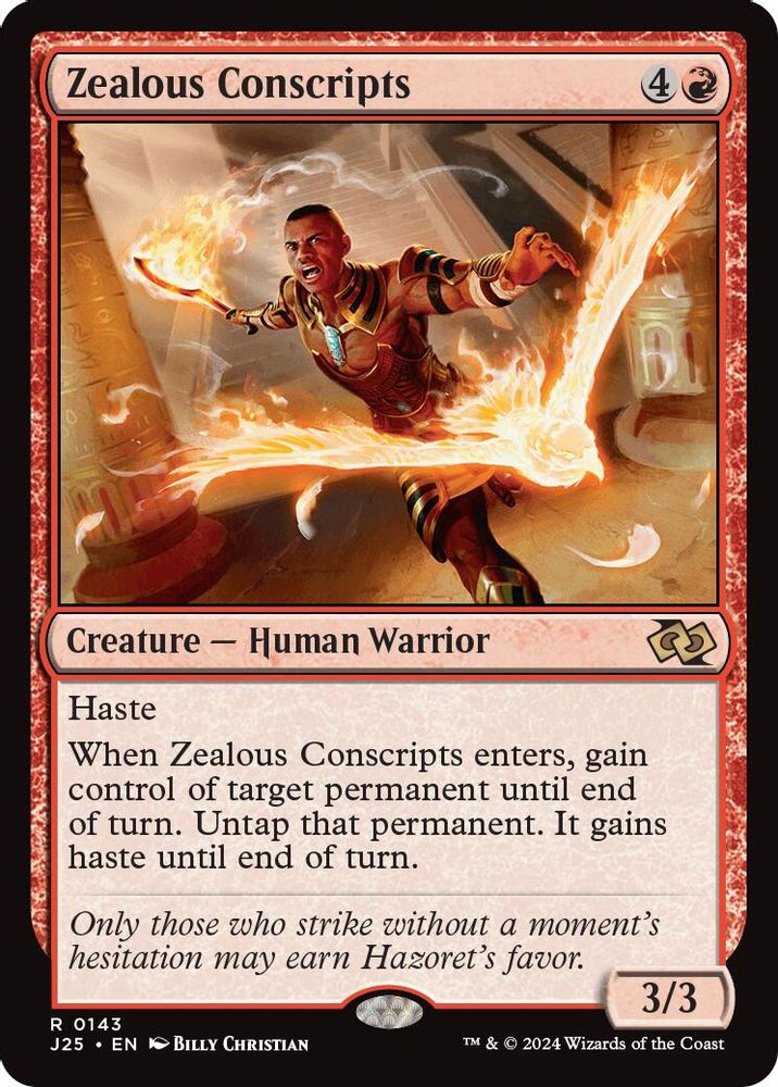 Zealous Conscripts · 143 · Foundations Jumpstart · Non-foil