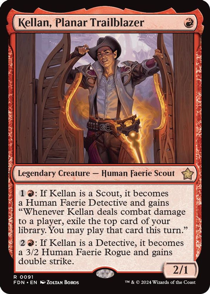Kellan, Planar Trailblazer · 91 · Foundations · Non-foil