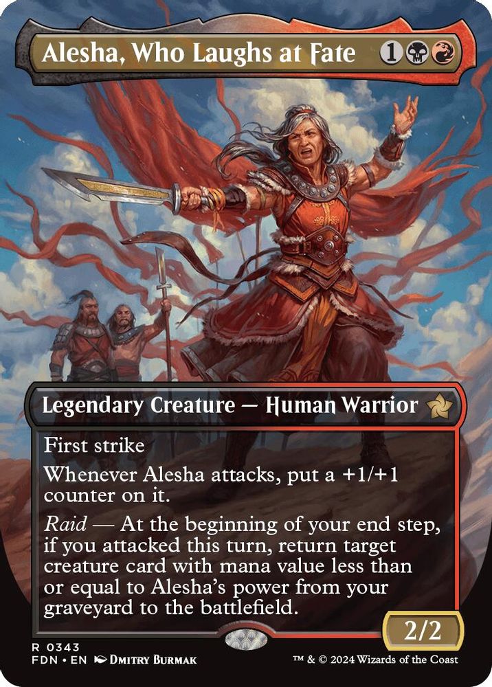 Alesha, Who Laughs at Fate (Borderless) · 343 · Foundations · Non-foil