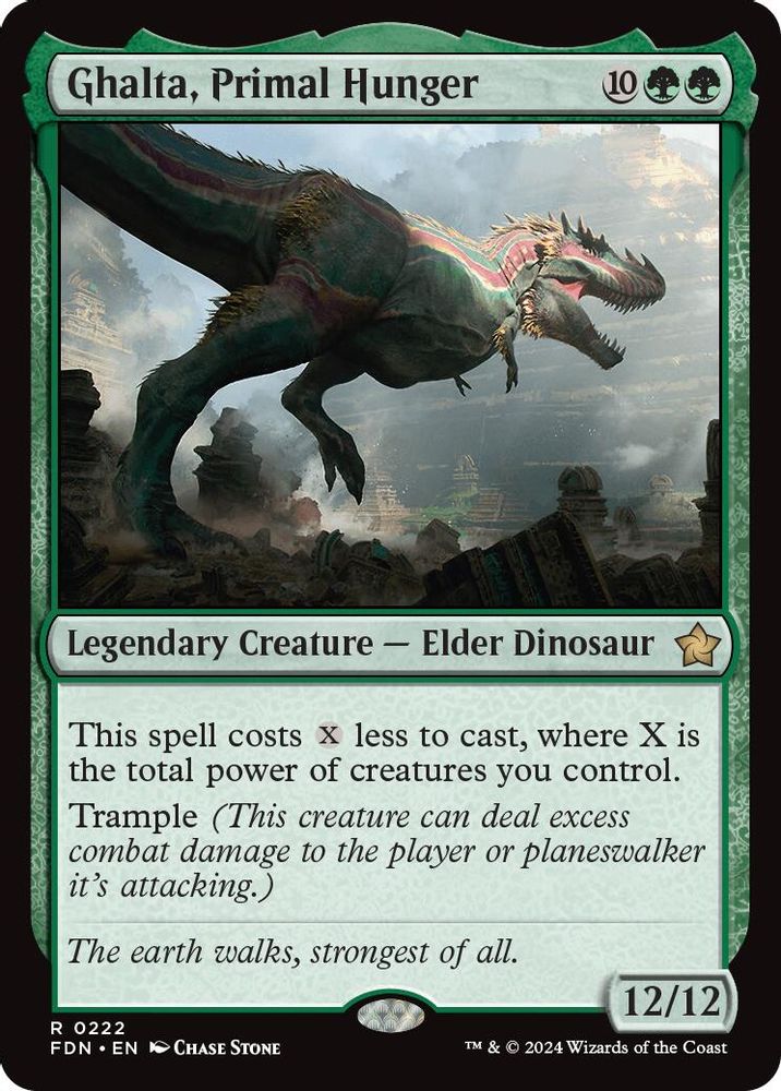 Ghalta, Primal Hunger · 222 · Foundations · Non-foil