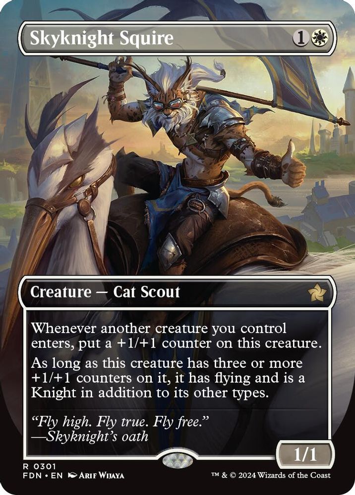 Skyknight Squire (Borderless) · 301 · Foundations · Non-foil