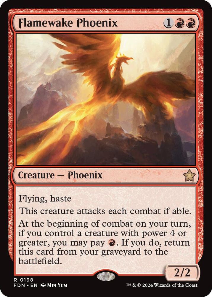Flamewake Phoenix · 198 · Foundations · Non-foil