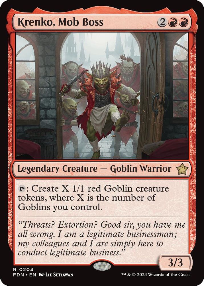 Krenko, Mob Boss · 204 · Foundations · Non-foil