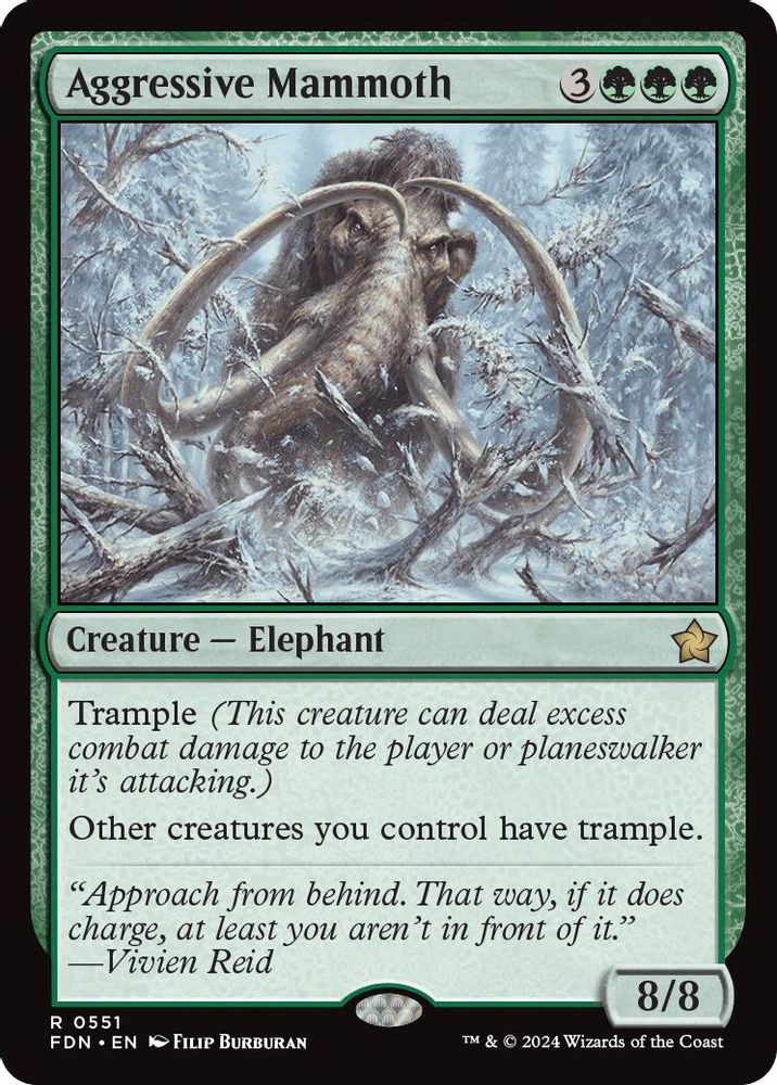 Aggressive Mammoth · 551 · Foundations · Non-foil