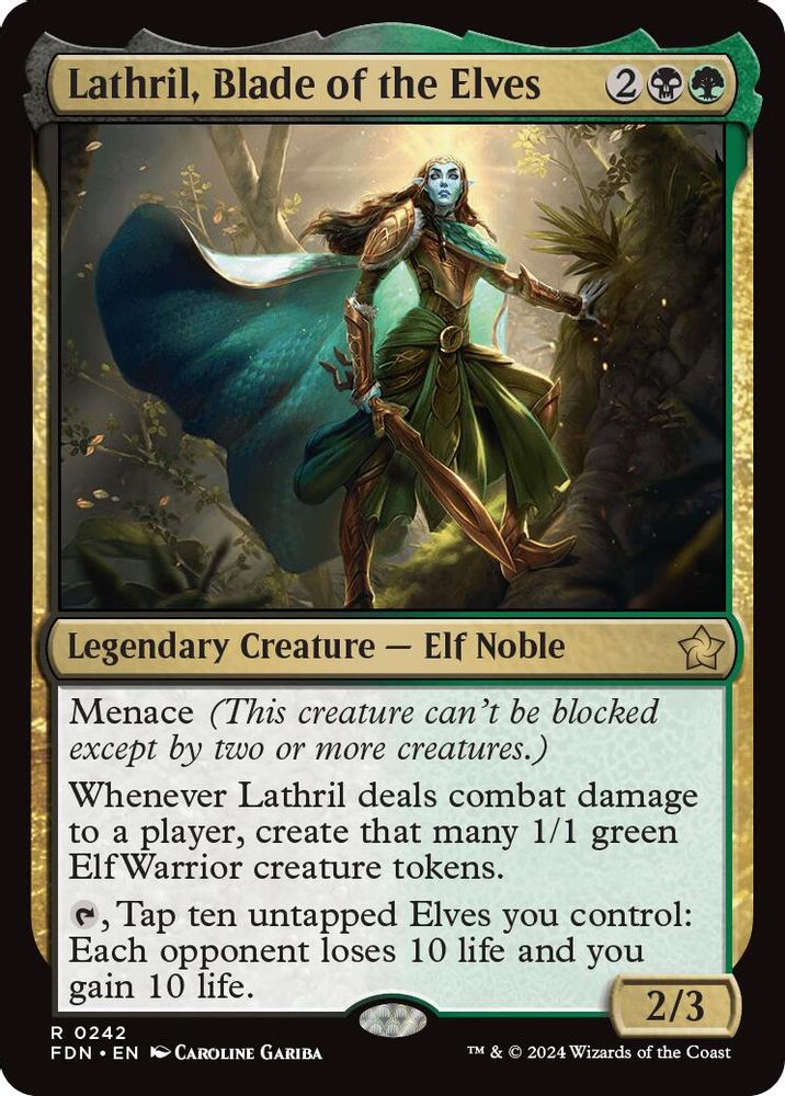 Lathril, Blade of the Elves · 242 · Foundations · Non-foil