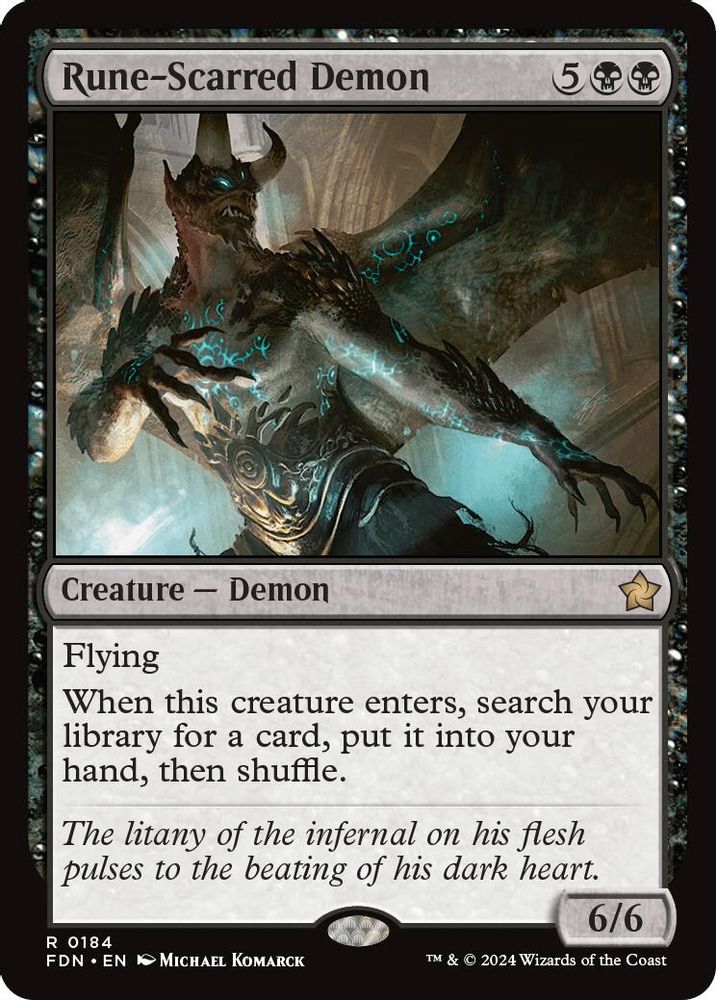 Rune-Scarred Demon · 184 · Foundations · Non-foil