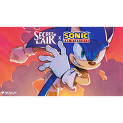 MTG: Secret Lair X Sonic- Friends and Foes, Nonfoil - The Gathering card featuring Sonic the Hedgehog reaching forward with an orange-pink sunset background.