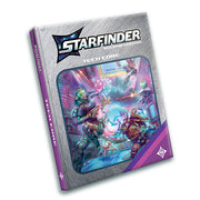 Starfinder 2E: Tech Core, Retro Retailer Cover (PREORDER) - Starfinder Tech Core RPG book with metallic silver cover and vibrant sci-fi illustration of armored characters battling in.