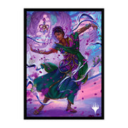 UltraPro Sleeves: MTG- Aetherdrift- Avishkar Living Energy (100ct) - Magic The Gathering card sleeve featuring a vibrant purple and pink mystical character casting energy spells.