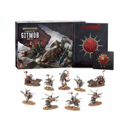 Warhammer Ages of Sigmar - Gloomspite Gitz - Gitmob Army Set - Warhammer Ages of Sigmar Gloomspite Gitz Gitmob Army Set with painted miniatures and dark themed box art.