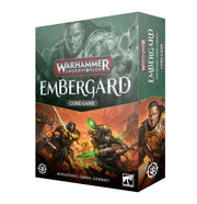 Warhammer Underworlds - Embergard Core Game - Warhammer Underworlds Embergard Core Game box with fantasy artwork of armored warriors in battle and green-gray and orange.