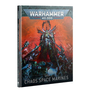 Warhammer 40,000 - Chaos Space Marines - Codex - Warhammer 40,000 Chaos Space Marines Codex book with dark red, black, and blue cover art featuring an armored warrior with.