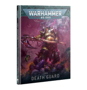Warhammer 40,000 - Death Guard - Codex - Dark-themed Warhammer 40,000 Death Guard Codex book with green, purple, and yellow demon artwork on cover.