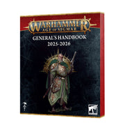 Warhammer Age of Sigmar: General's Handbook 2025-2026 - Warhammer Age of Sigmar General's Handbook 2025-2026 with dark cover featuring armored fantasy warrior holding a large.
