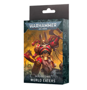 Warhammer 40,000 - World Eaters - Datasheet Cards - Warhammer 40,000 World Eaters datasheet cards pack with red armored warrior artwork on front panel.