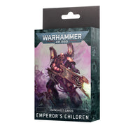 Warhammer 40,000 - Emperor's Children - Datasheet Cards - Warhammer 40,000 datasheet cards packaging with dark purple and black design featuring a detailed armored warrior.