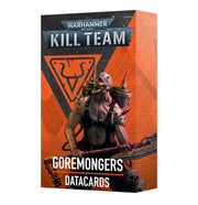 Warhammer 40,000 - Kill Team - Goremongers Datacards - Warhammer 40,000 Kill Team Goremongers datacards box with orange and black design and figure of a menacing armored warrior.