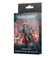 Warhammer 40,000 - Datasheet Cards - Genestealer Cults - Box of Warhammer 40,000 datasheet cards featuring dark, sci-fi artwork of a cloaked figure with claw weapons on the cover.