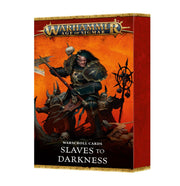 Warhammer Age of Sigmar - Slaves to Darkness - Warscroll Cards - Warhammer Age of Sigmar Slaves to Darkness warscroll card box with dark warrior artwork and orange background.