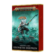 Warhammer Age of Sigmar - Idoneth Deepkin - Warscroll Cards - Warhammer Age of Sigmar Idoneth Deepkin warscroll cards box with fantasy warrior art on blue-green background.