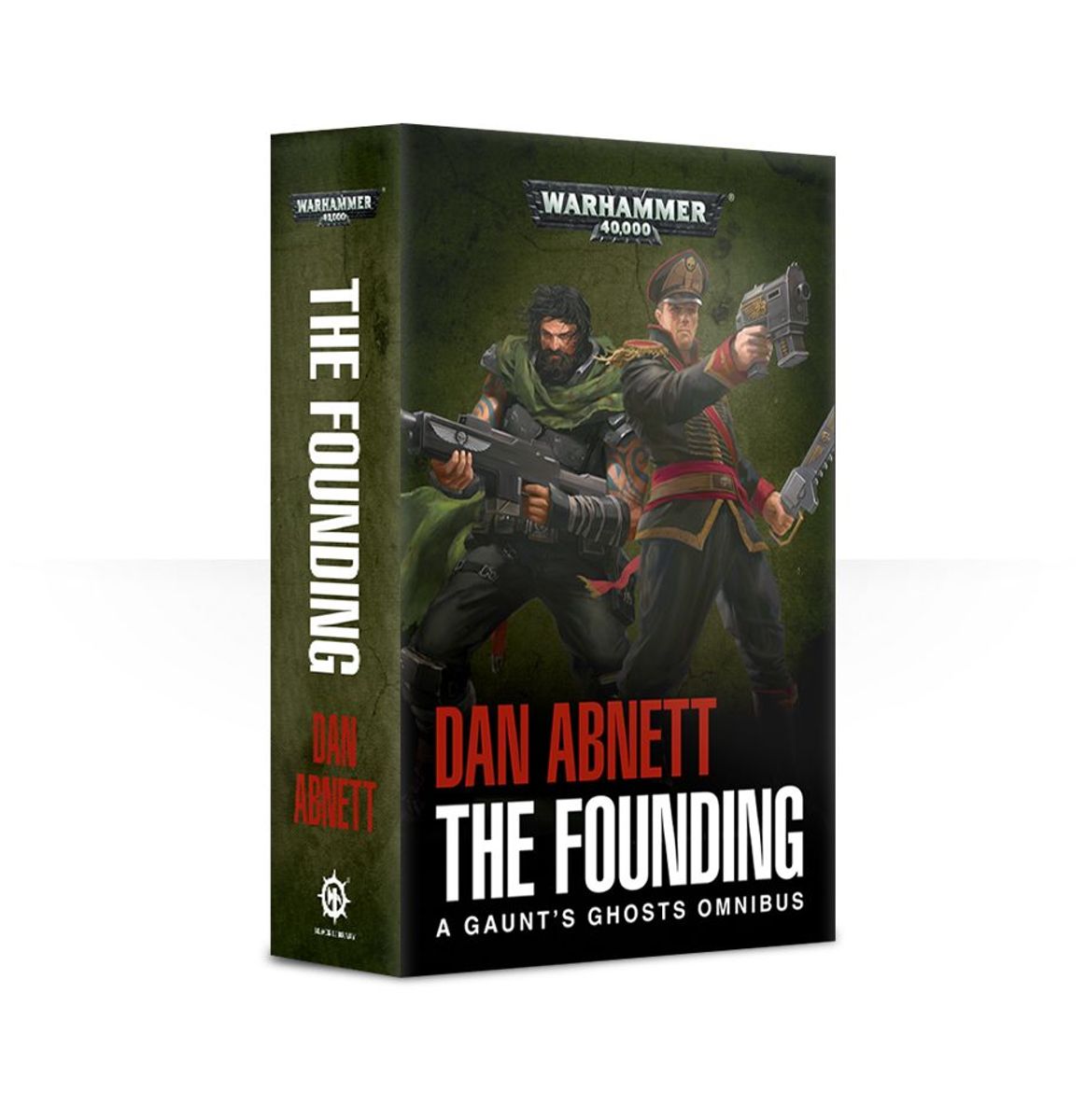 Gaunt's Ghosts: The Founding (Paperback) - Paperback book with dark green cover featuring two soldiers in futuristic armor, titled "The Founding" by Dan Abnett,.