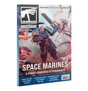 White Dwarf: Issue 515 - White Dwarf issue 515 magazine with Space Marine figure wielding a chainsword on cover, sci-fi battle art.