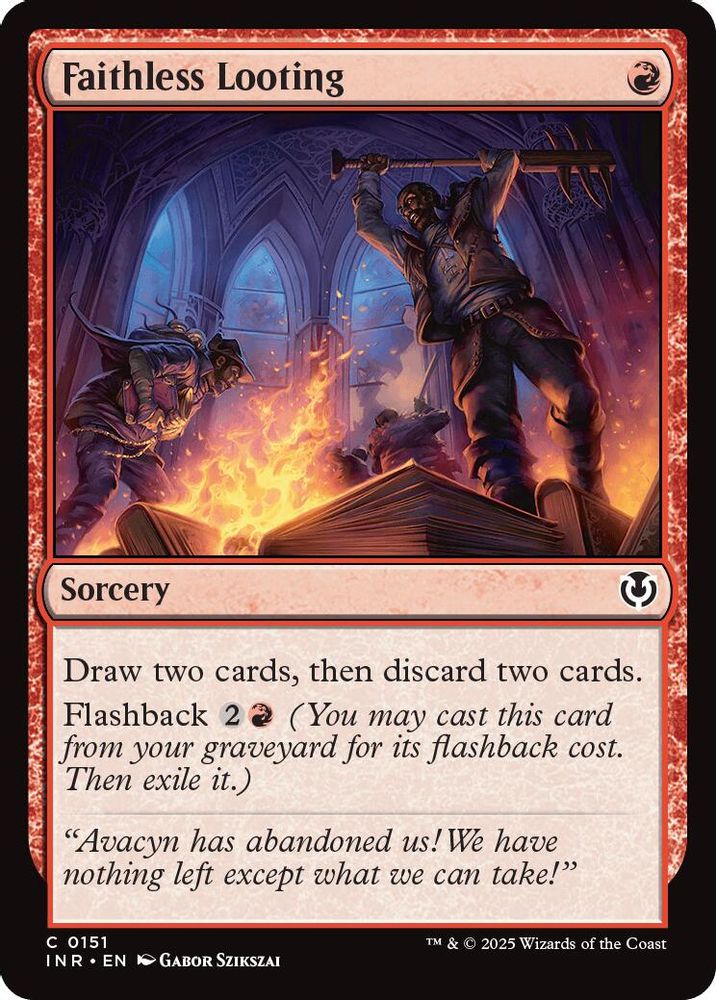 Faithless Looting · 151 · Innistrad Remastered · Foil