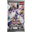 Alliance Insight Booster Pack - Yu-Gi-Oh! Alliance Insight Booster Pack with armored warrior holding a glowing orb, metallic purple and gold design.