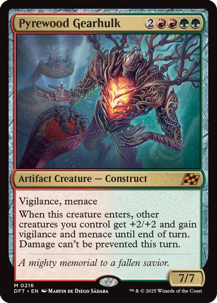 Pyrewood Gearhulk · 216 · Aetherdrift · Non-foil