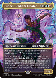 Saheeli, Radiant Creator (Borderless) · 3 · Commander: Aetherdrift · Foil