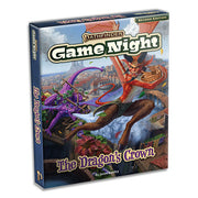 Pathfinder 2E: The Dragon's Crown Deluxe Adventure (PREORDER) - Pathfinder Game Night box featuring vibrant illustration of a red dragon and purple warrior in battle above a detailed.