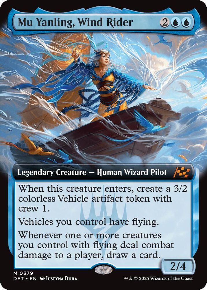 Mu Yanling, Wind Rider (Extended Art) · 379 · Aetherdrift · Foil