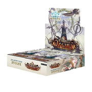 Shadowverse Evolve: Gods of the Arcana: Booster Display - Open booster display box for Shadowverse Evolve Gods of the Arcana, featuring fantasy artwork with a central angelic figure.