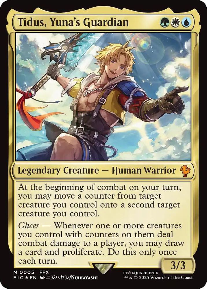 Tidus, Yuna's Guardian · 5 · Commander: FINAL FANTASY · Non-foil