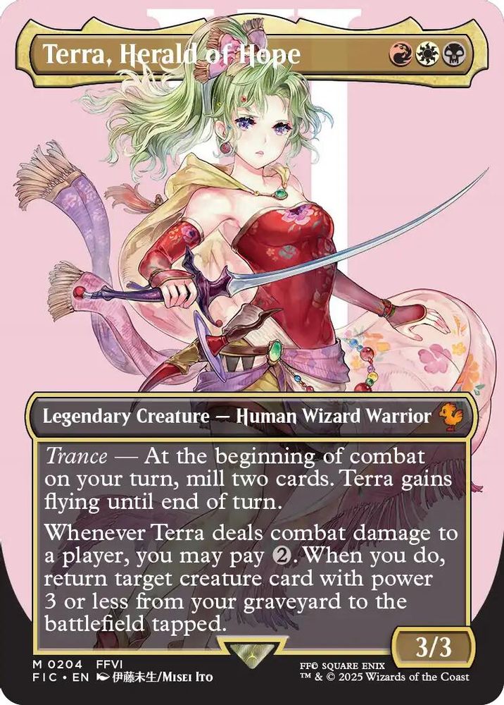 Terra, Herald of Hope (Borderless) · 204 · Commander: FINAL FANTASY · Non-foil