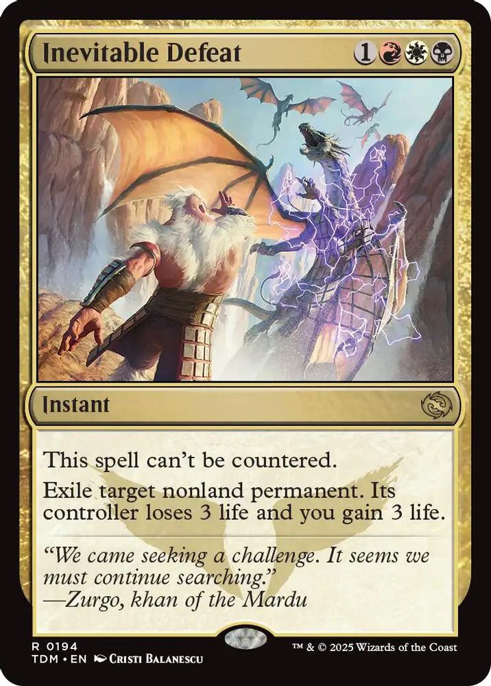 Inevitable Defeat · 194 · Tarkir: Dragonstorm · Foil