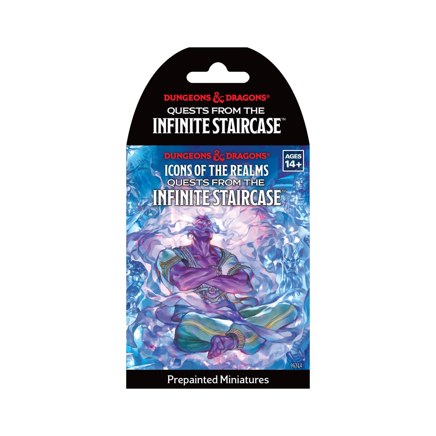 D&D Icons of the Realms: Quests from the Infinite Staircase Booster (PREORDER) - D&D Icons of the Realms Quests from the Infinite Staircase booster pack with fantasy artwork of swirling magical portal in.
