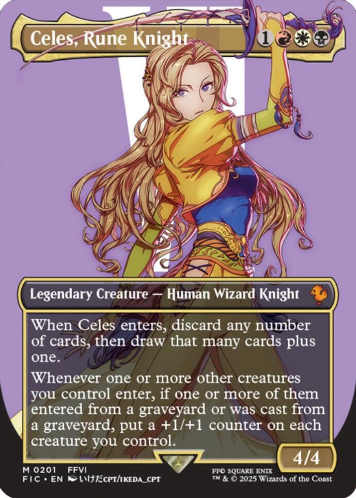 Celes, Rune Knight (Borderless) · 201 · Commander: FINAL FANTASY · Non-foil