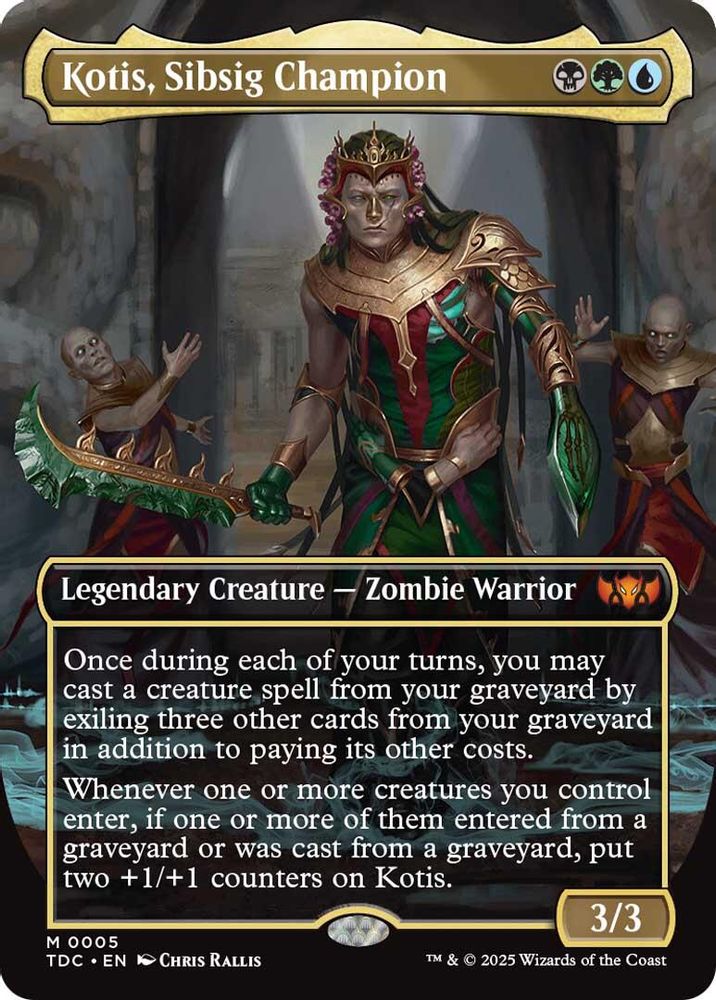 Kotis, Sibsig Champion (Borderless) · 5 · Commander: Tarkir: Dragonstorm · Foil