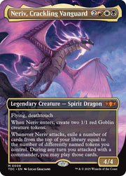 Neriv, Crackling Vanguard (Borderless) · 6 · Commander: Tarkir: Dragonstorm · Foil