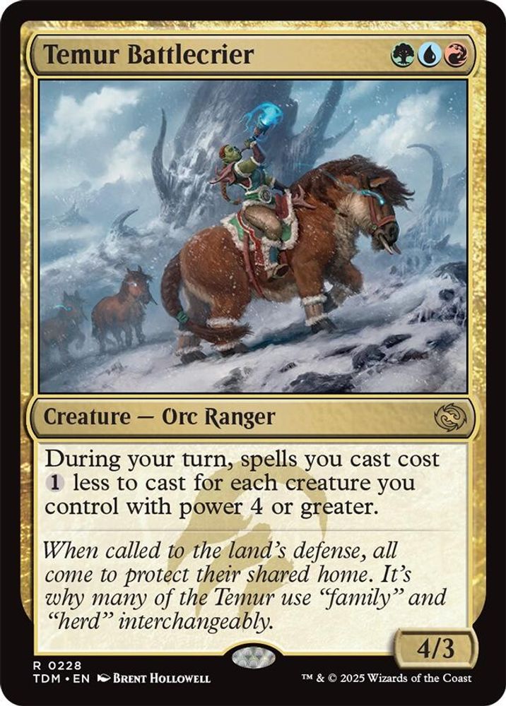 Temur Battlecrier · 228 · Tarkir: Dragonstorm · Non-foil