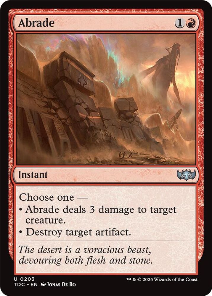Abrade · 203 · Commander: Tarkir: Dragonstorm · Non-foil