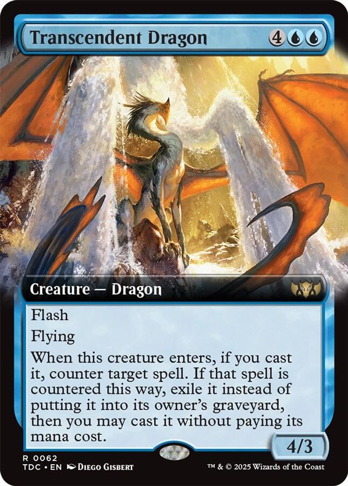 Transcendent Dragon (Extended Art) · 62 · Commander: Tarkir: Dragonstorm · Non-foil
