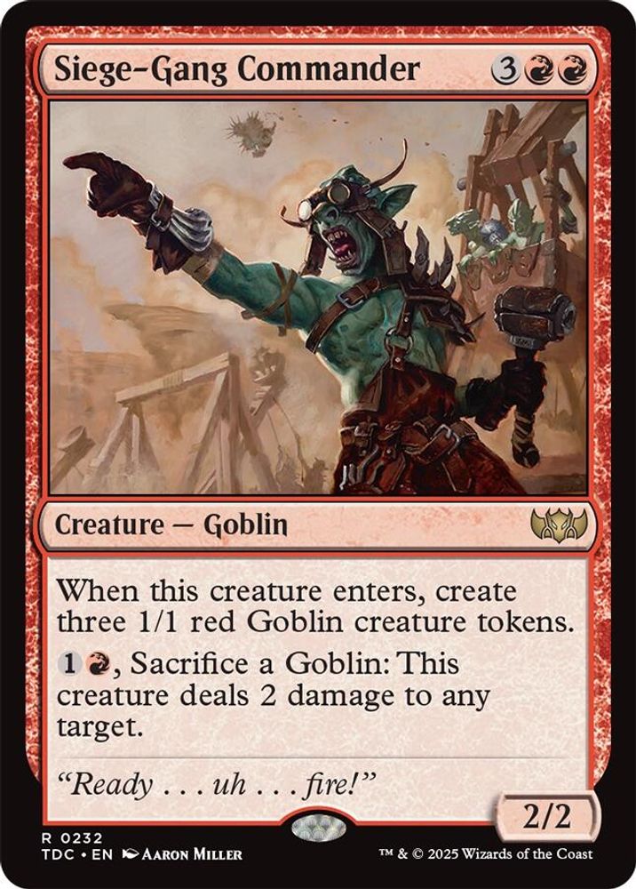 Siege-Gang Commander · 232 · Commander: Tarkir: Dragonstorm · Non-foil
