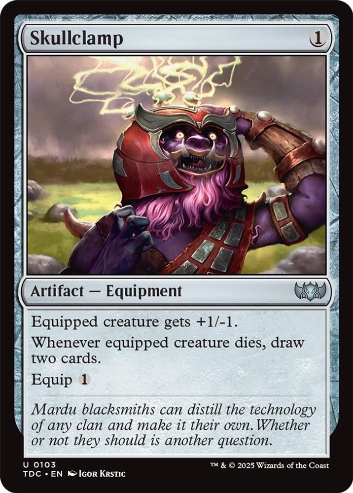 Skullclamp · 103 · Commander: Tarkir: Dragonstorm · Non-foil